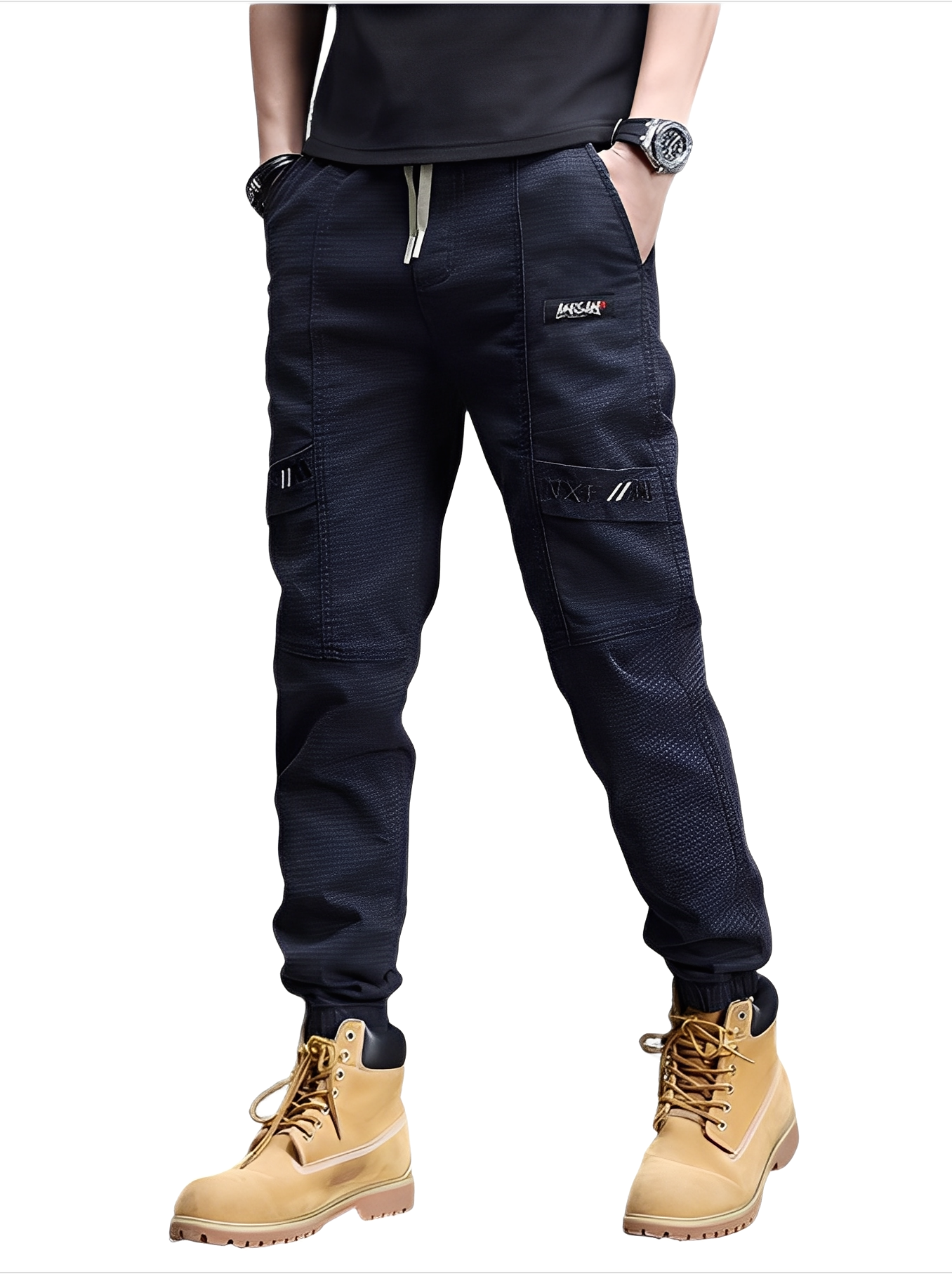 Alvin - Μοντέρνο Ελαστικό Παντελόνι Τζόκινγκ με Κορδόνι για Άνδρες