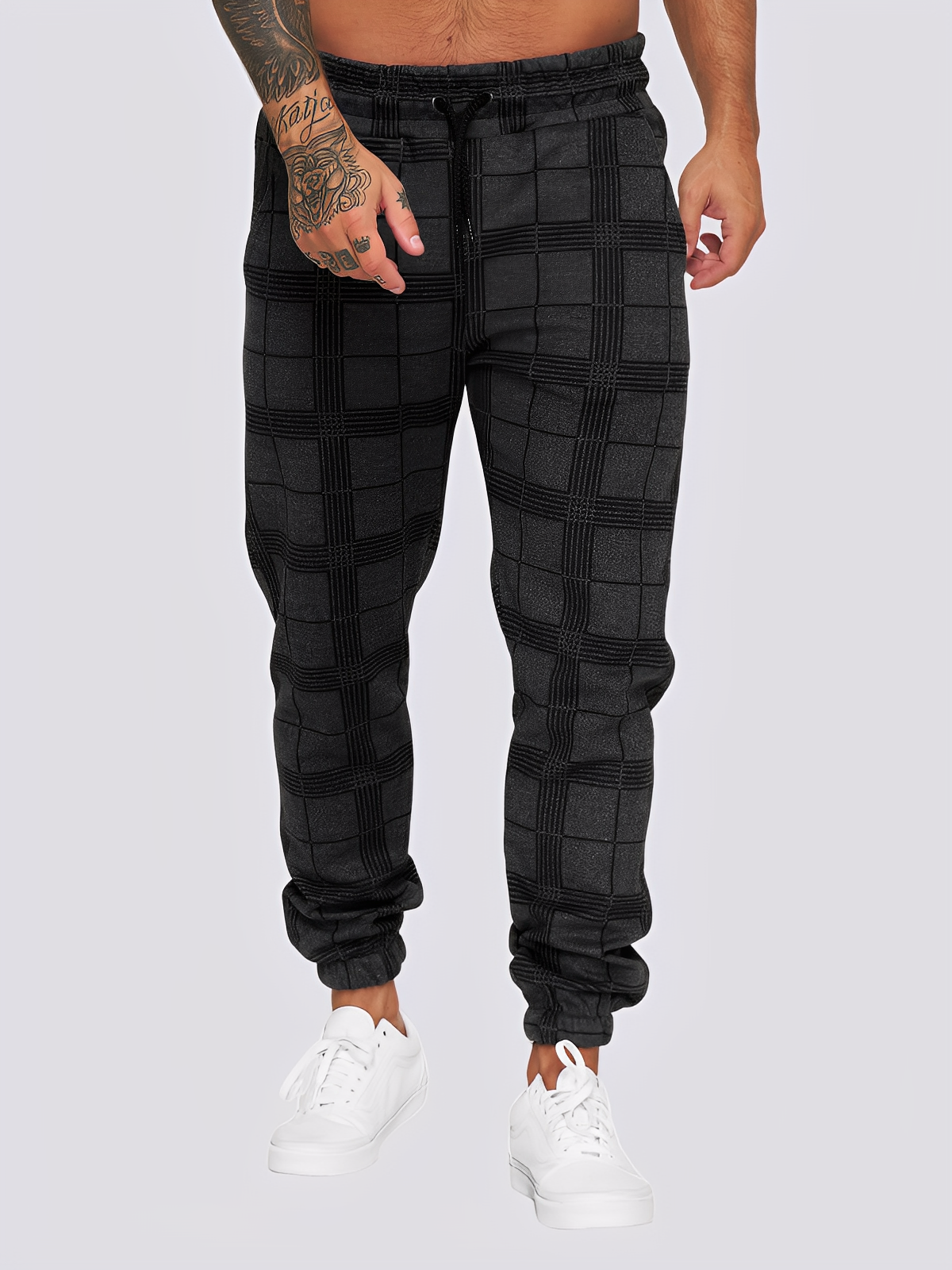 Jaeden - Κομψό καρό παντελόνι για άνδρες