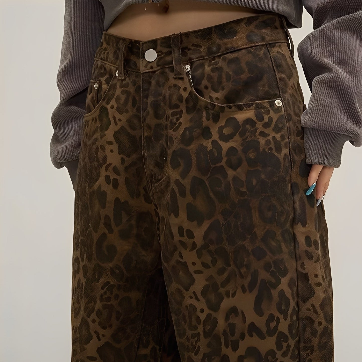 Felecia - Μοντέρνα τυπωμένα Baggy-Jeans για Γυναίκες