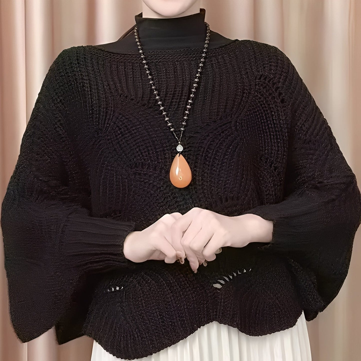 Celestine - Γυναικείο θερμοπουλόβερ με φαρδιά μανίκια