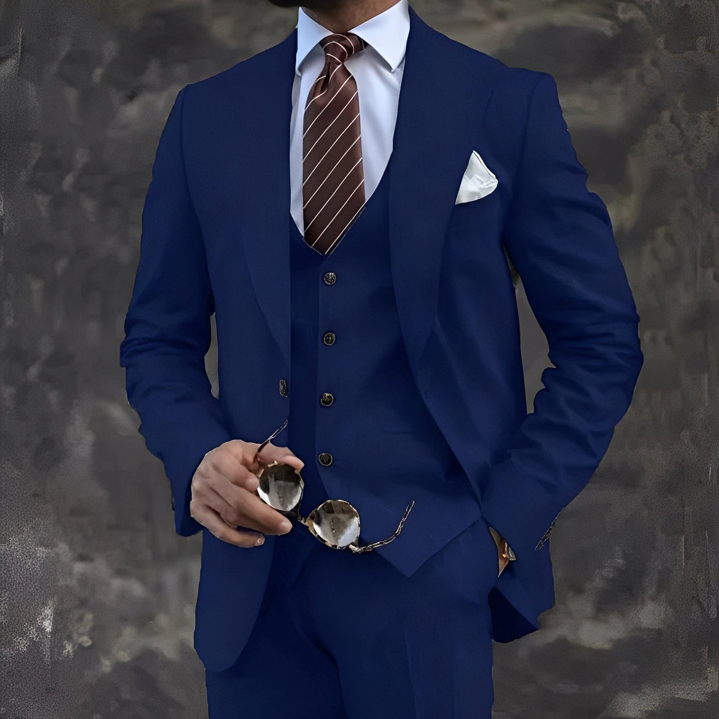 Cordell - Κομψό, επίσημο κοστούμι τριών τεμαχίων για άνδρες