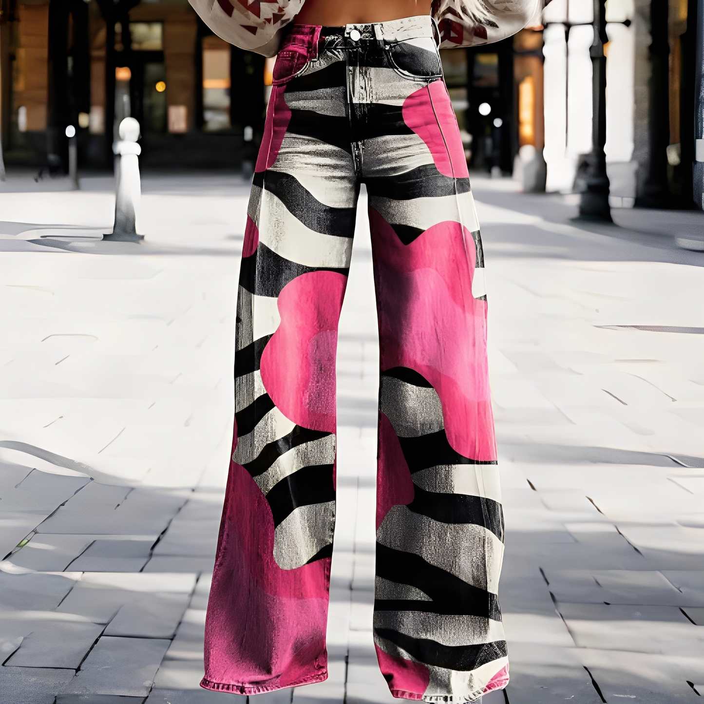 Briley - Κομψά, στυλάτα παντελόνια με φαρδιά μπατζάκια για γυναίκες