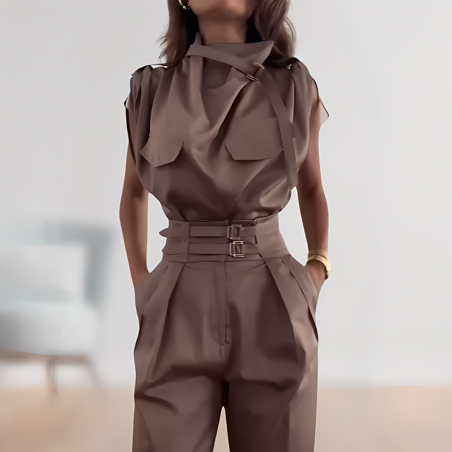 Leona – Μοντέρνα αμάνικη φόρμα