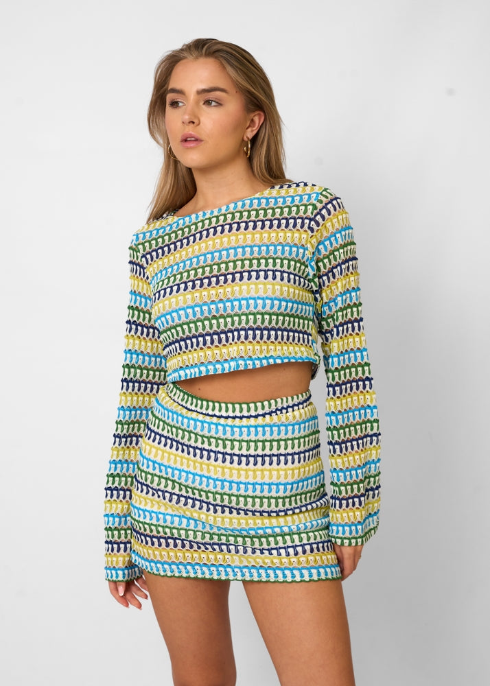 Giada – Σετ Crop Top και Μίνι Φούστα