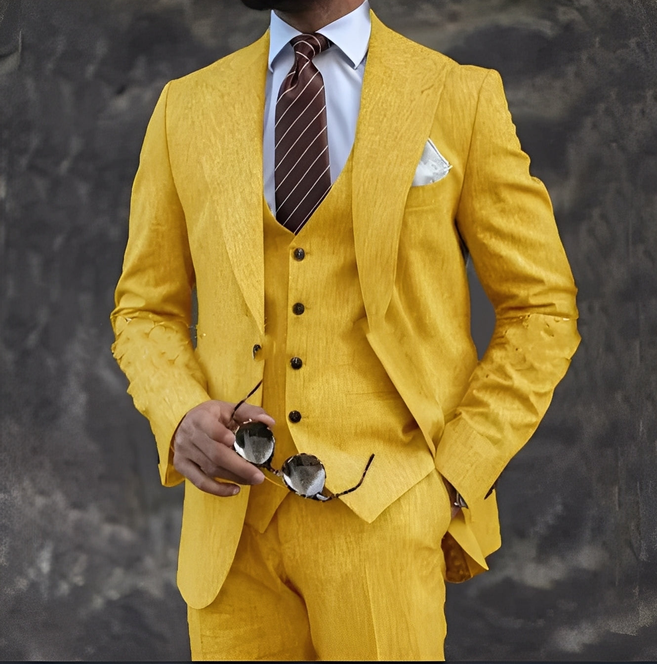 Cordell - Κομψό, επίσημο κοστούμι τριών τεμαχίων για άνδρες