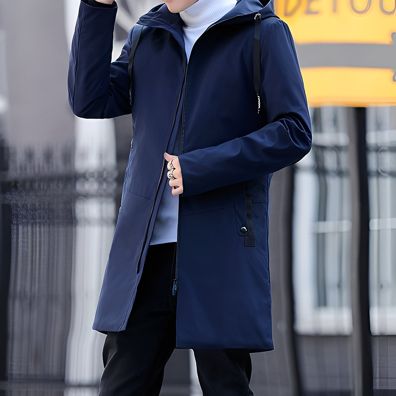 Lucas - Άνετο, χοντρό, αδιάβροχο μπουφάν με κουκούλα για άνδρες