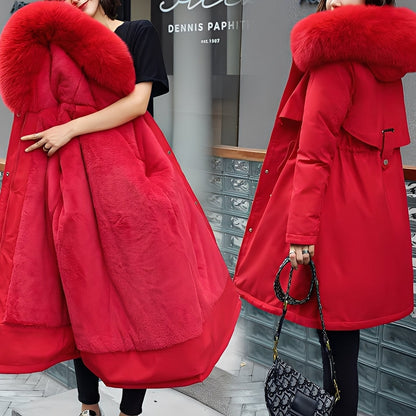 Evette - Μοντέρνος, ζεστός, επενδεδυμένος μανδύας με κουκούλα για γυναίκες