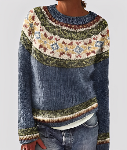 Christal - Κομψό γυναικείο μάλλινο πουλόβερ με χαλαρή γραμμή