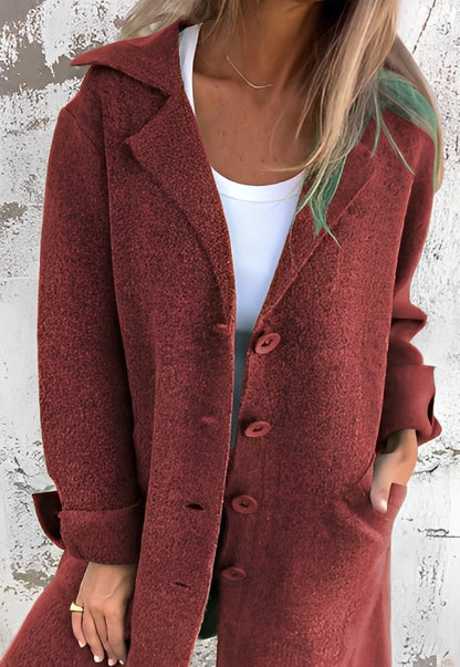 Izabelle - Καθημερινό μακρύ πλεκτό παλτό για γυναίκες