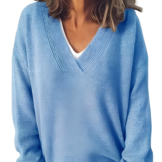 Camryn - Χαλαρός, χαλαρά πλεγμένο πουλόβερ για γυναίκες