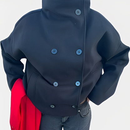 Carolyn - Κομψό μονόκουμπο μάλλινο σακάκι για γυναίκες