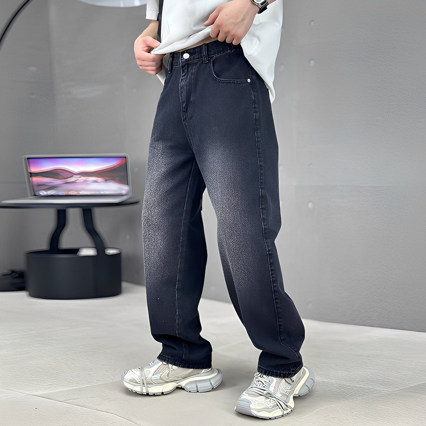 Wendell - Μοντέρνα Τζιν με Φαρδύ Πόδι για Άνδρες