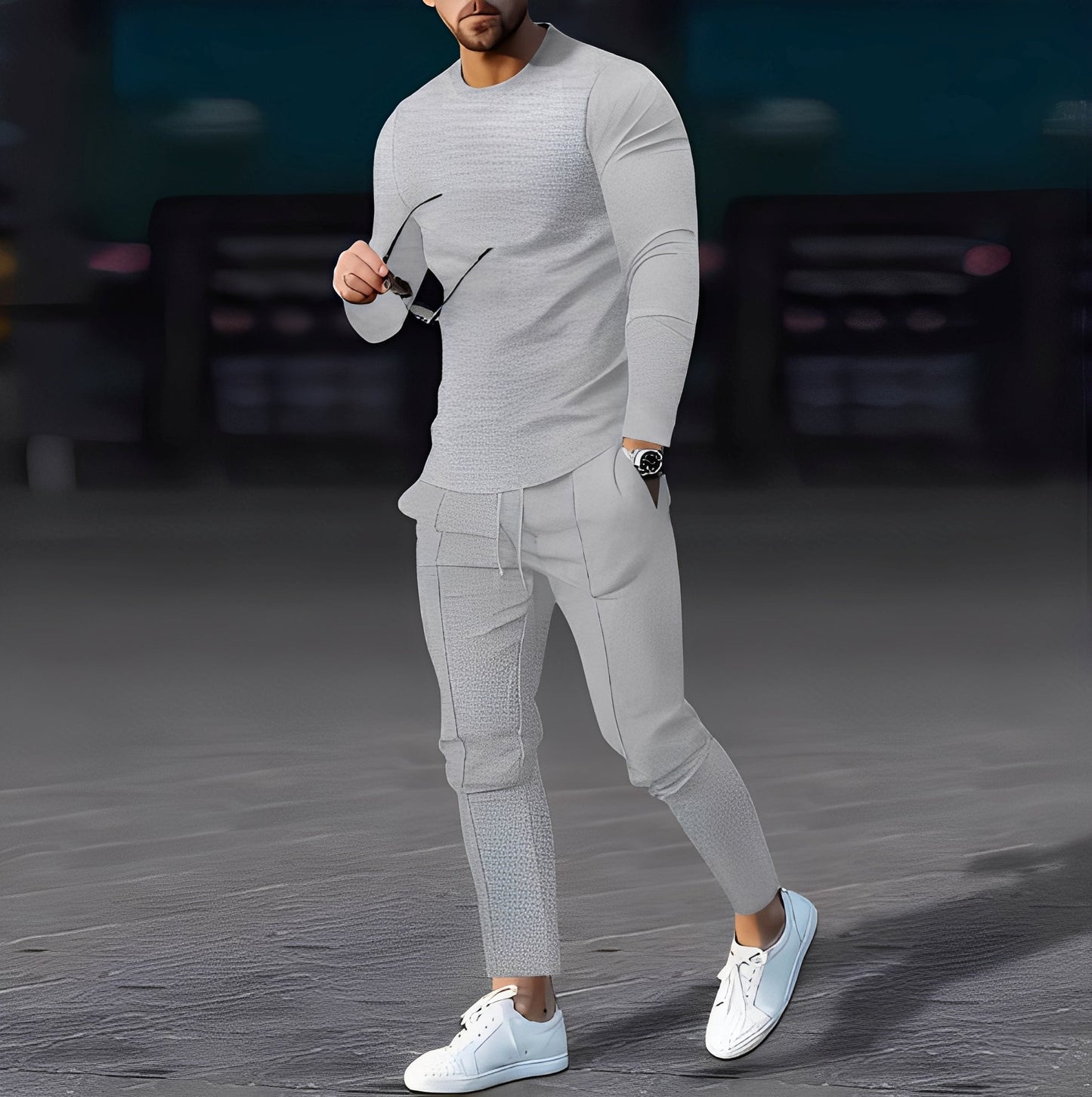 Dillan - Χαλαρό Slim-Fit Ανδρικό Σετ από Waffelstoff