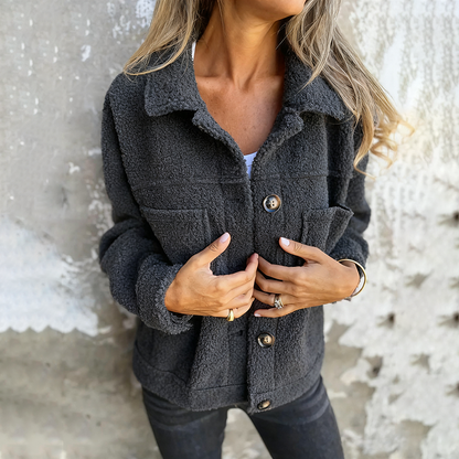 Eleanor - Μοντέρνα μάλλινη ζακέτα με κλασικό γιακά για γυναίκες