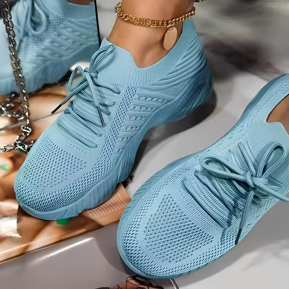 Eleanore - Γυναικεία αθλητικά με χοντρές λαστιχένιες σόλες