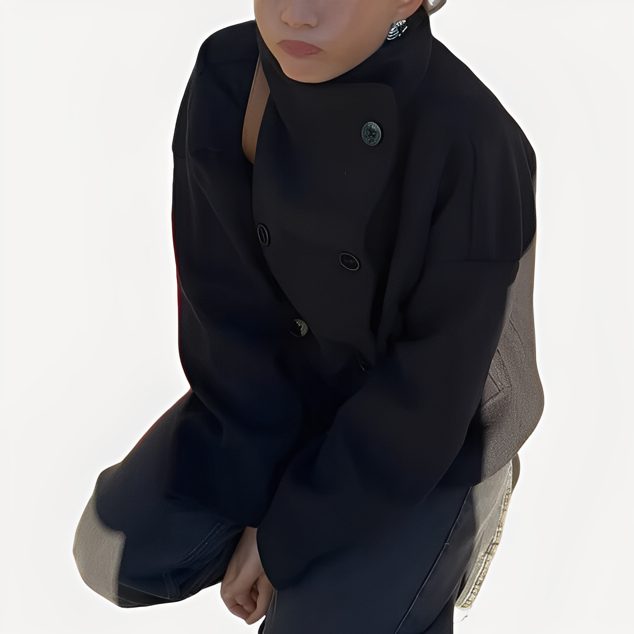 Carolyn - Κομψό μονόκουμπο μάλλινο σακάκι για γυναίκες