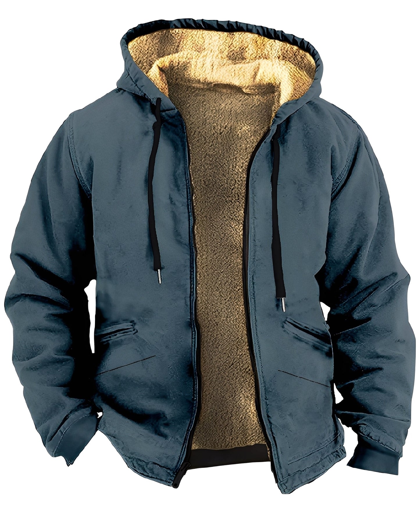 Mervin - Πολύχρωμη βελούδινη ανδρική ζακέτα με κουκούλα