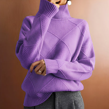 Morgan - Κομψό γυναικείο πουλόβερ με ζιβάγκο από κασμίρ