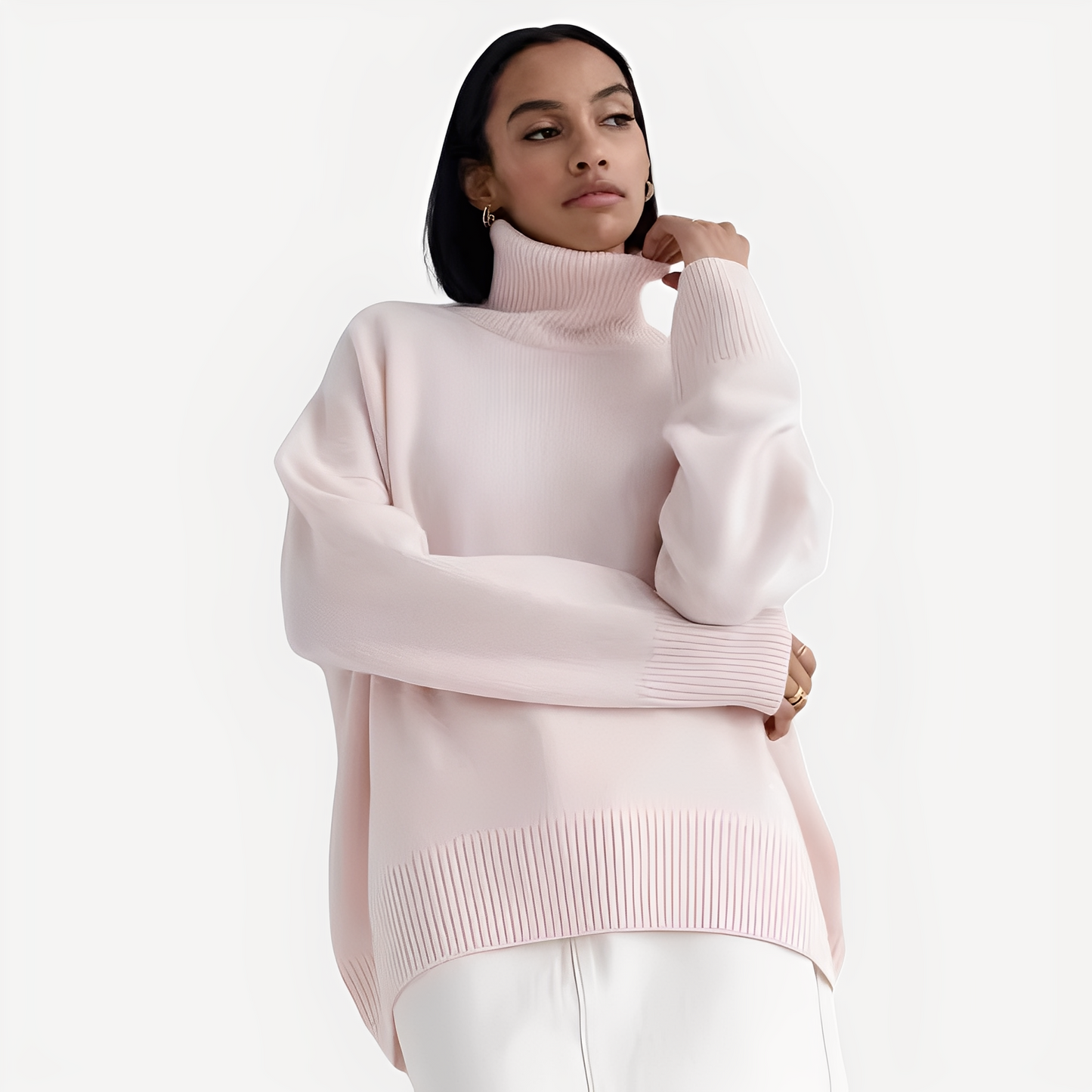 Margery - Χαλαρό Πουλόβερ με Ψηλό Κολάρο για Γυναίκες