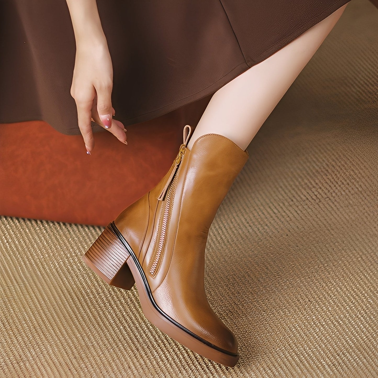 Pamella - Γυναικείες παραδοσιακές δερμάτινες μπότες