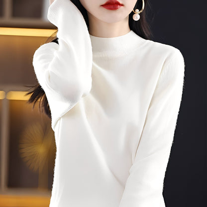 Natille - Άνετο γυναικείο κασμιρένιο πουλόβερ από μαλλί