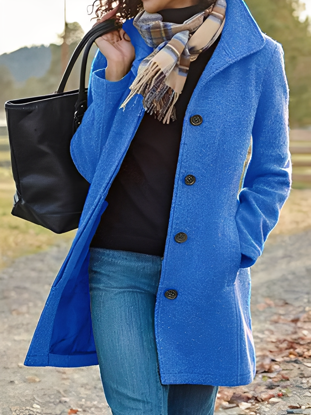 Jaclyn - Μοντέρνος, πολλαπλών χρήσεων τουίντ μανδύας για γυναίκες