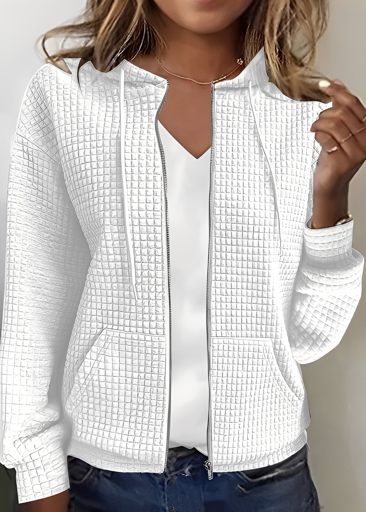 Katherine - Μοντέρνος Cardigan με Κουκούλα και Τσέπες για Γυναίκες