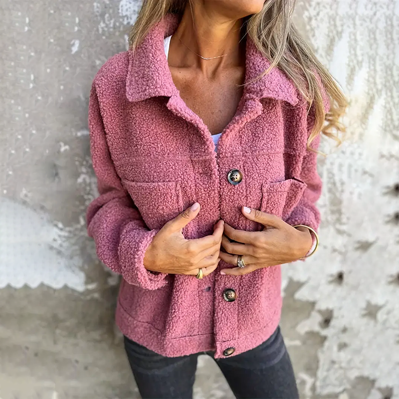 Eleanor - Μοντέρνα μάλλινη ζακέτα με κλασικό γιακά για γυναίκες