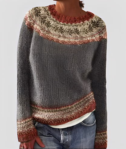 Christal - Κομψό γυναικείο μάλλινο πουλόβερ με χαλαρή γραμμή