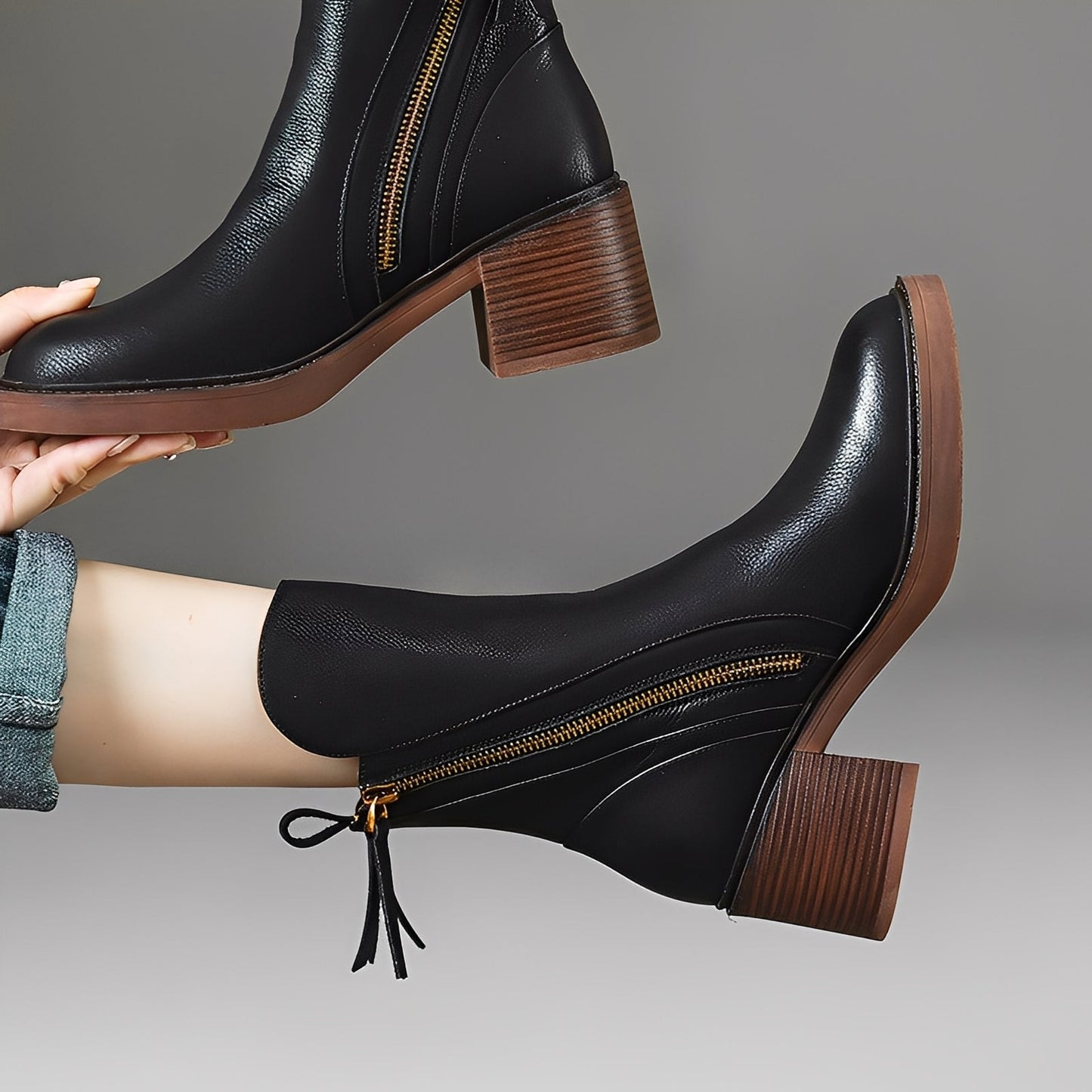 Pamella - Γυναικείες παραδοσιακές δερμάτινες μπότες