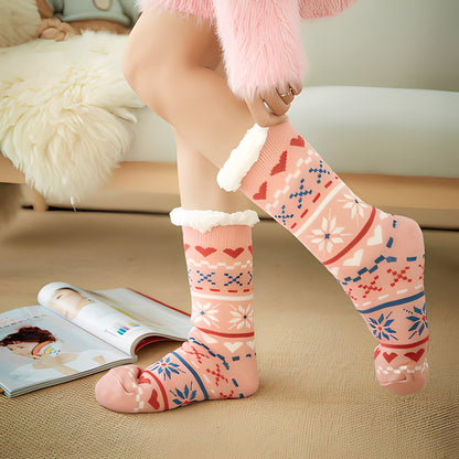 Clarice - Μοντέρνες χριστουγεννιάτικες κάλτσες μεσαίου μήκους για γυναίκες