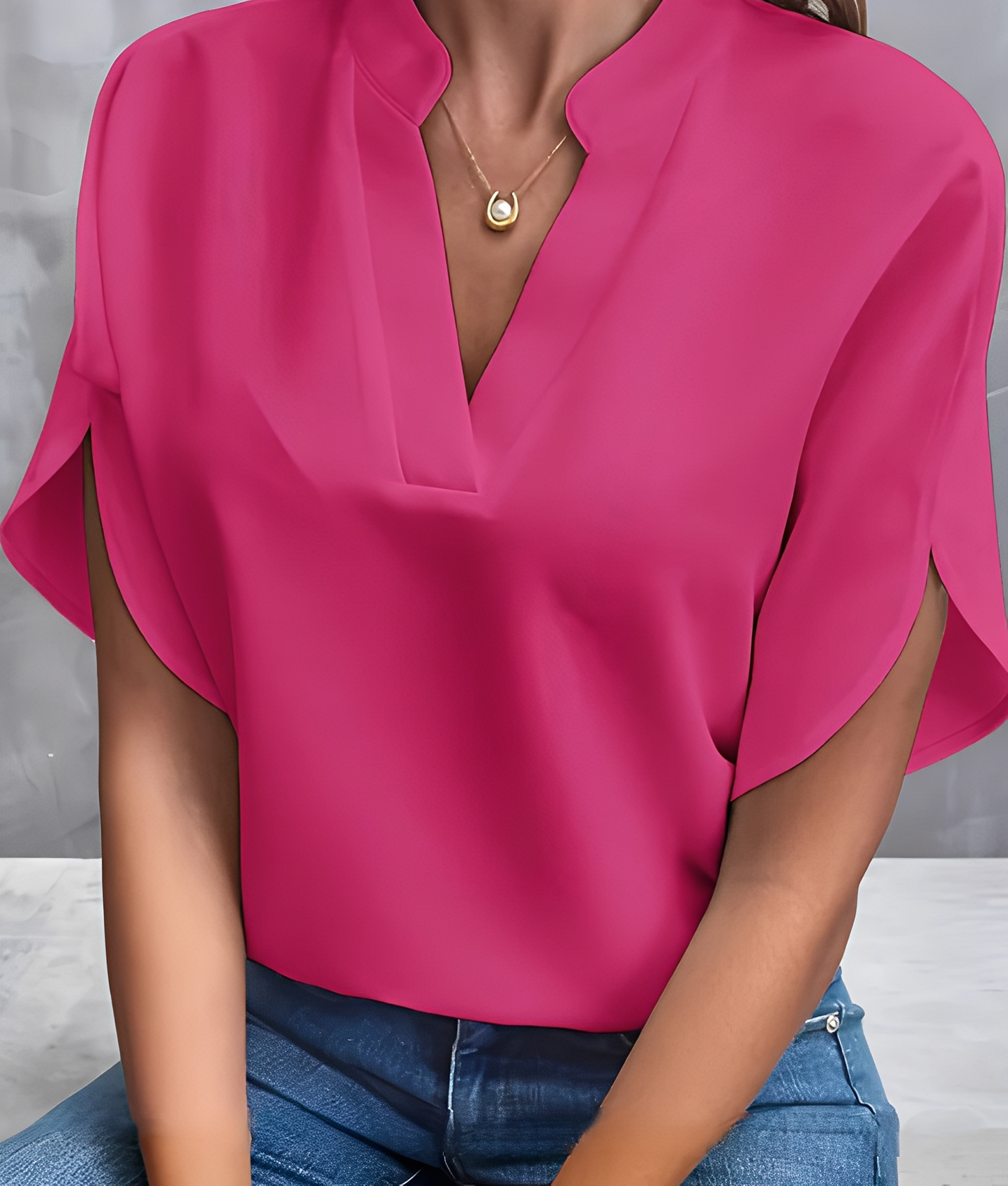 Chantelle - Απλή μπλούζα με V-λαιμόκοψη για γυναίκες