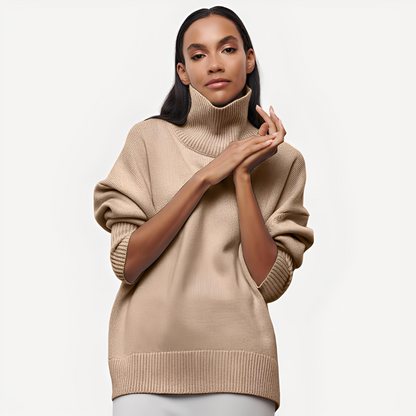 Margery - Χαλαρό Πουλόβερ με Ψηλό Κολάρο για Γυναίκες