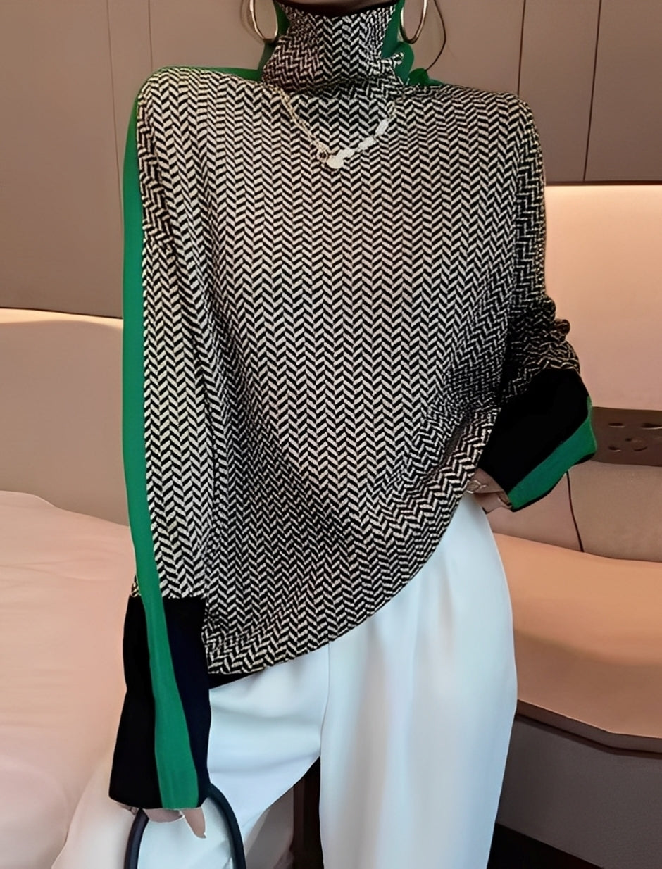 Bryony - Κομψό ζιβάγκο πουλόβερ για γυναίκες