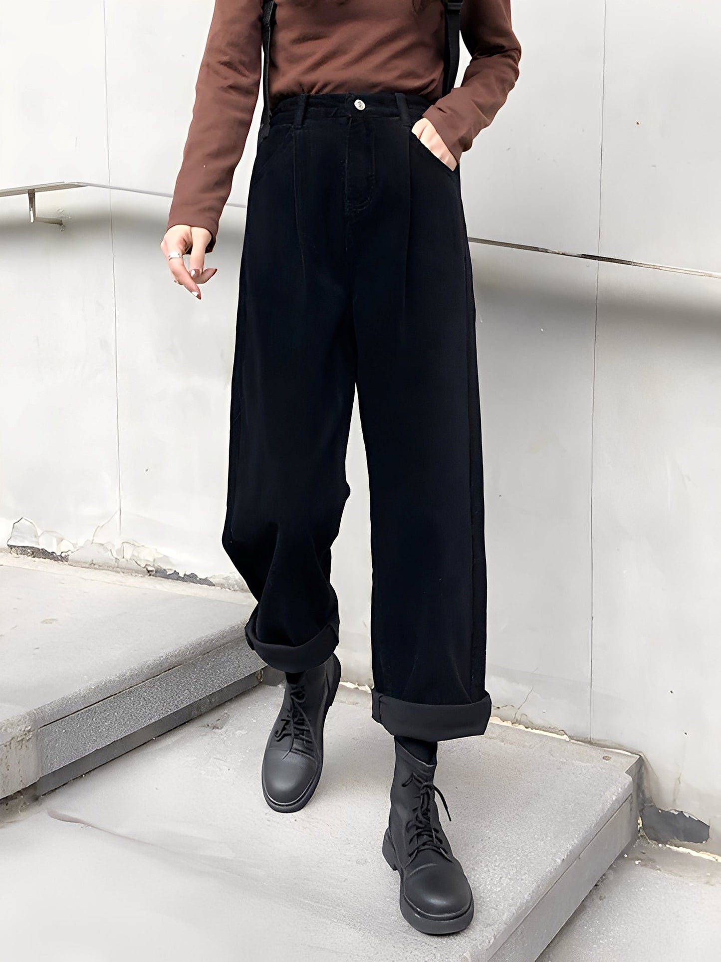 Shelbie - Κλασικό παντελόνι κοτλέ με φαρδύ πόδι για γυναίκες