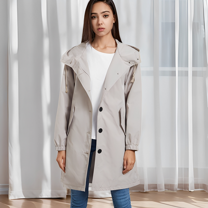 Vivyan - Αδιάβροχη ζακέτα με κουκούλα για γυναίκες