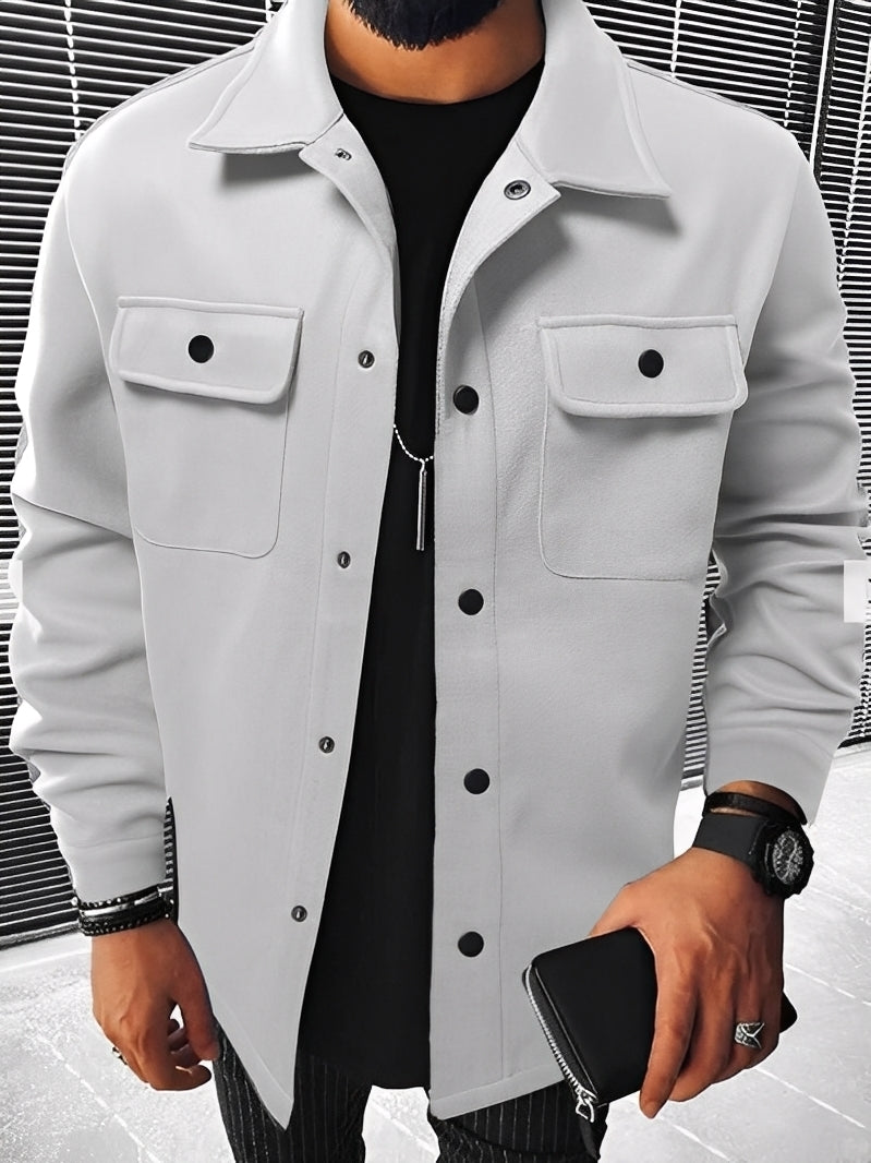 Francis - Ανδρική καρό ζακέτα για καθημερινή με τσέπες