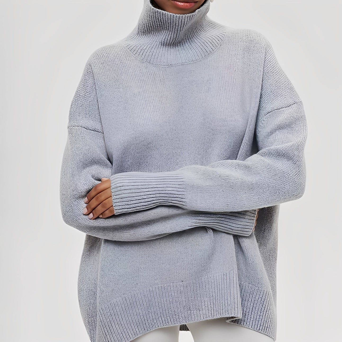 Sharon - Γυναικείο καθημερινό χαλαρό πουλόβερ