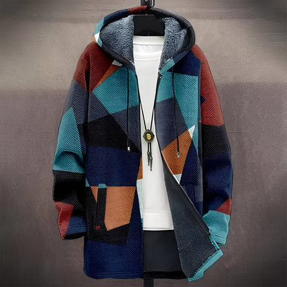 Wiley - Εντυπωσιακό, πολυλειτουργικό ανδρικό παλτό με εκτύπωση