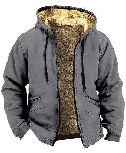 Mervin - Πολύχρωμη βελούδινη ανδρική ζακέτα με κουκούλα