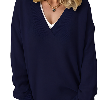 Camryn - Χαλαρός, χαλαρά πλεγμένο πουλόβερ για γυναίκες