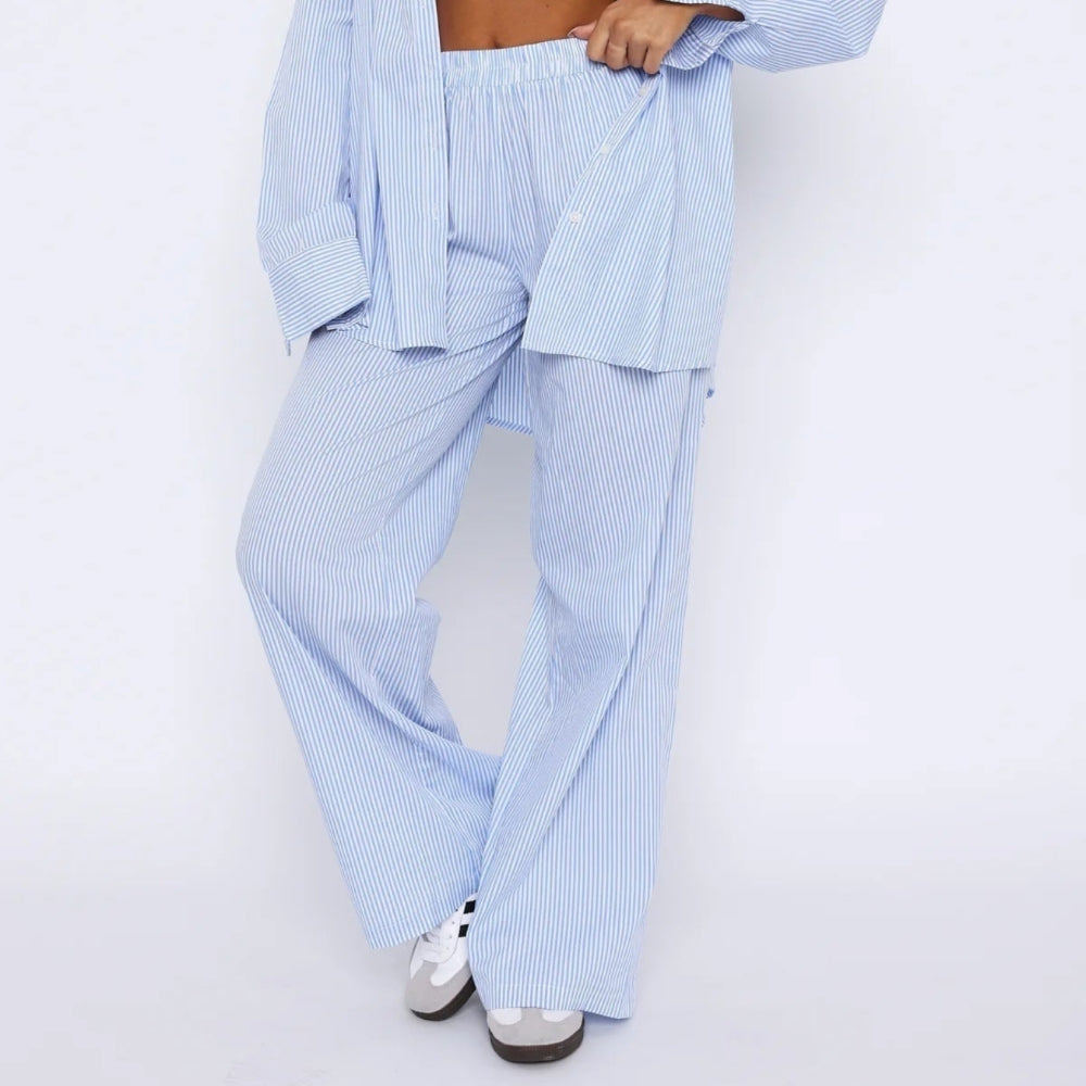 Elis – Παντελόνι Γυναικεία Πλατιά Πόδια Υψηλή Μέση