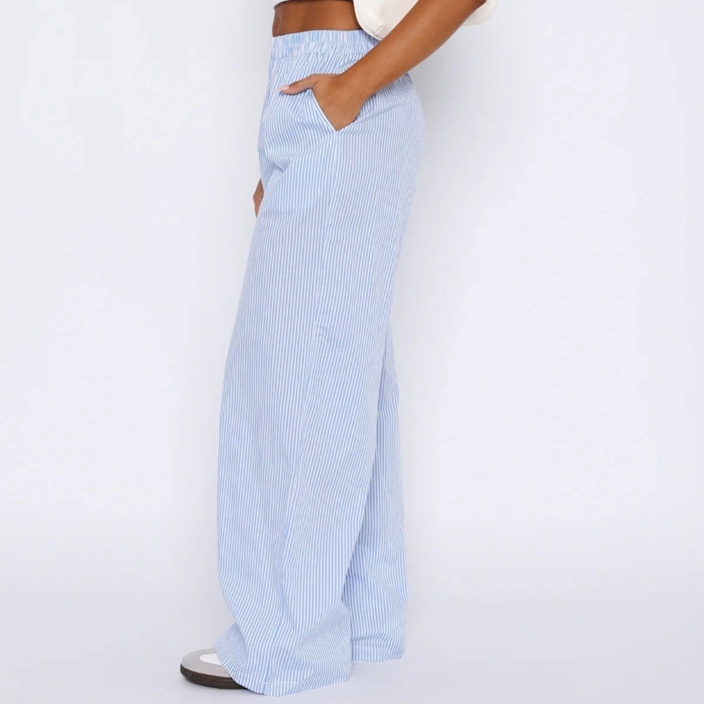 Elis – Παντελόνι Γυναικεία Πλατιά Πόδια Υψηλή Μέση