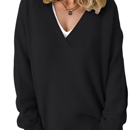 Camryn - Χαλαρός, χαλαρά πλεγμένο πουλόβερ για γυναίκες