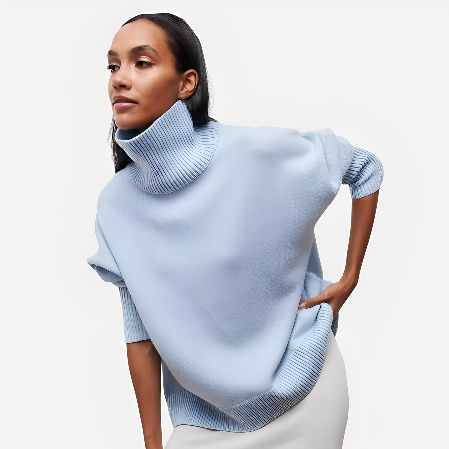 Margery - Χαλαρό Πουλόβερ με Ψηλό Κολάρο για Γυναίκες