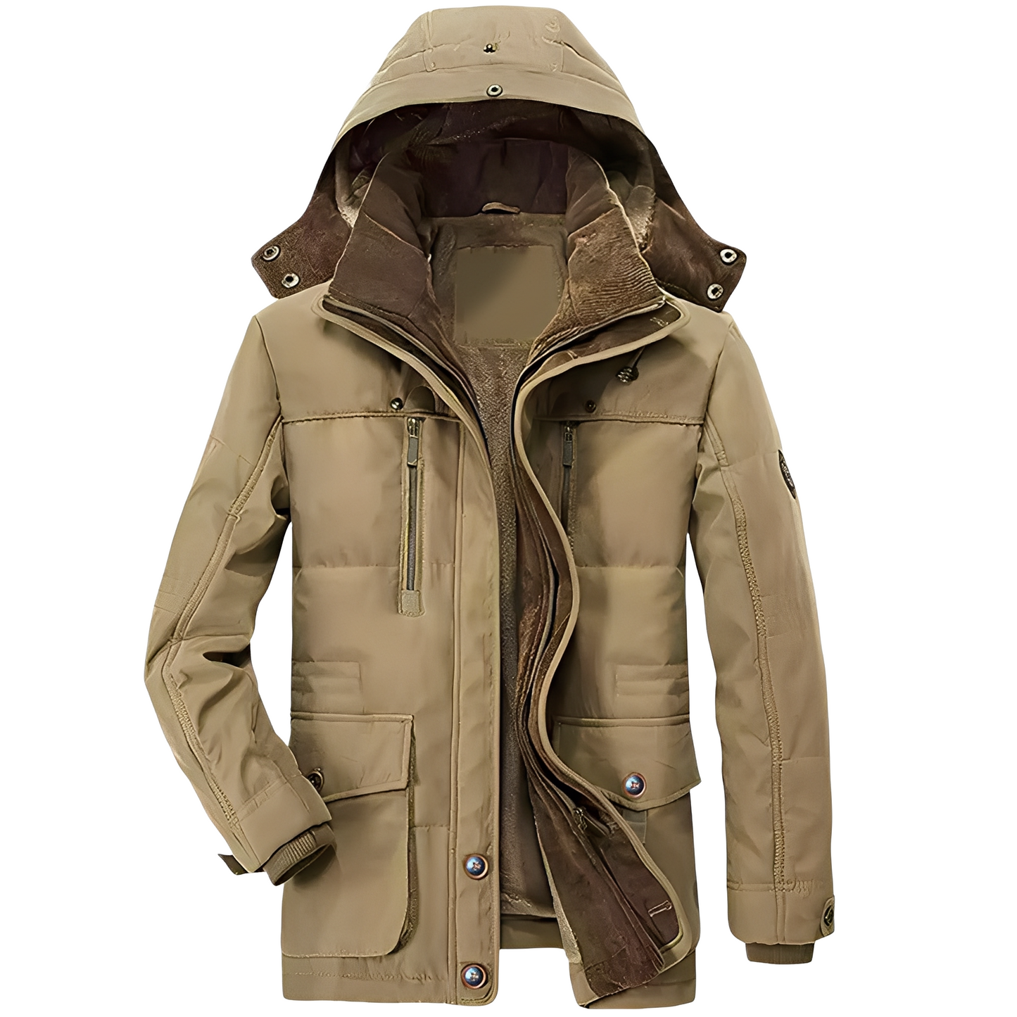 Bruce - Μοντέρνα κουκουλοφόρη ζακέτα με θερμή επένδυση για άνδρες