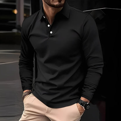 Stephen - Άνετο Μακρυμάνικο Πόλο πουκάμισο για Άνδρες