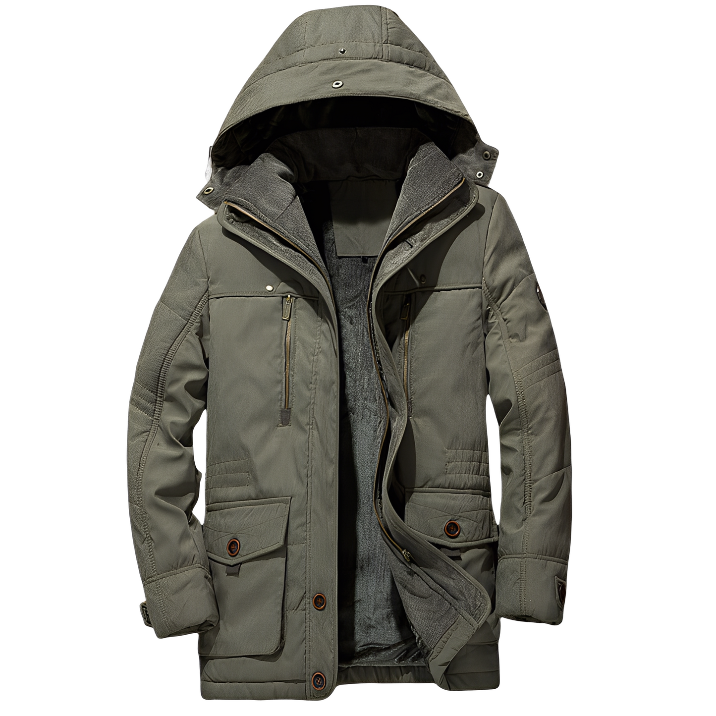 Tyrone - Ζεστή, χοντρή ζακέτα με κουκούλα για άνδρες