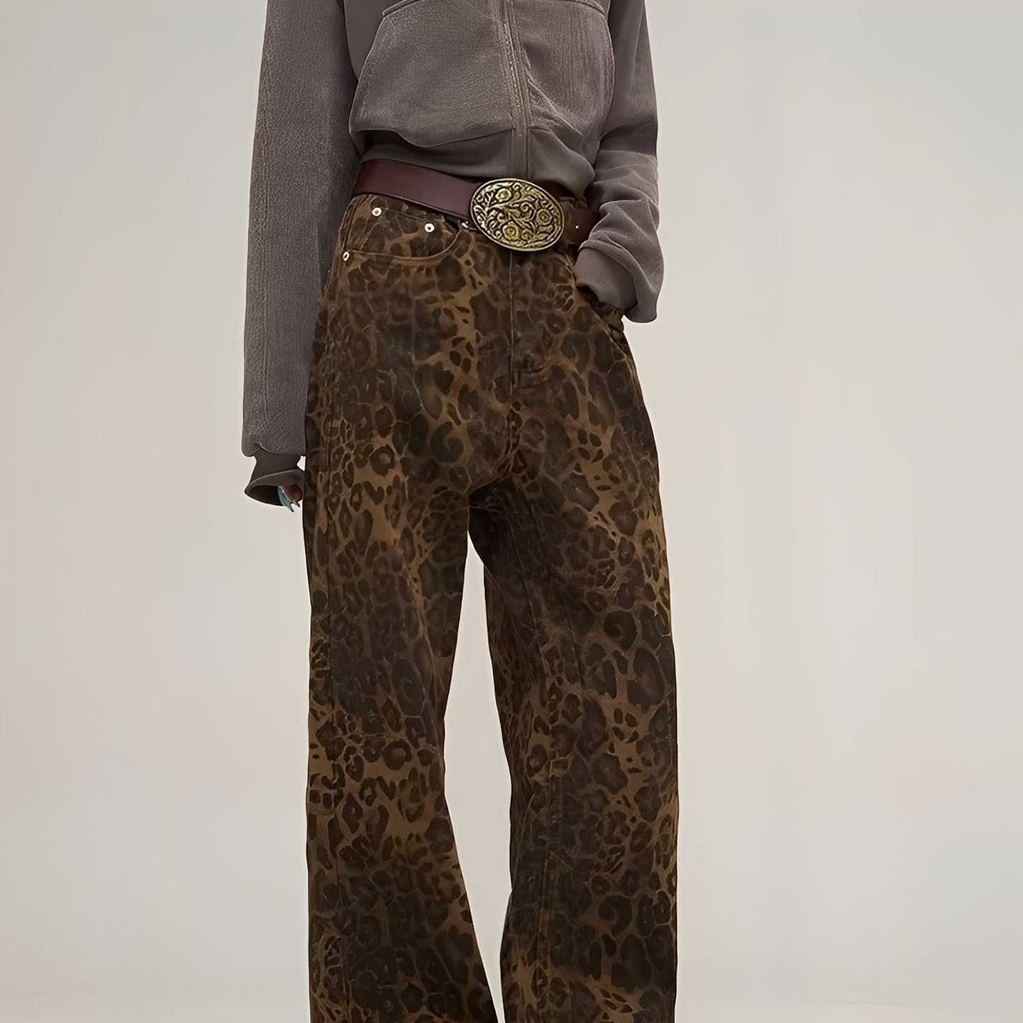 Felecia - Μοντέρνα τυπωμένα Baggy-Jeans για Γυναίκες