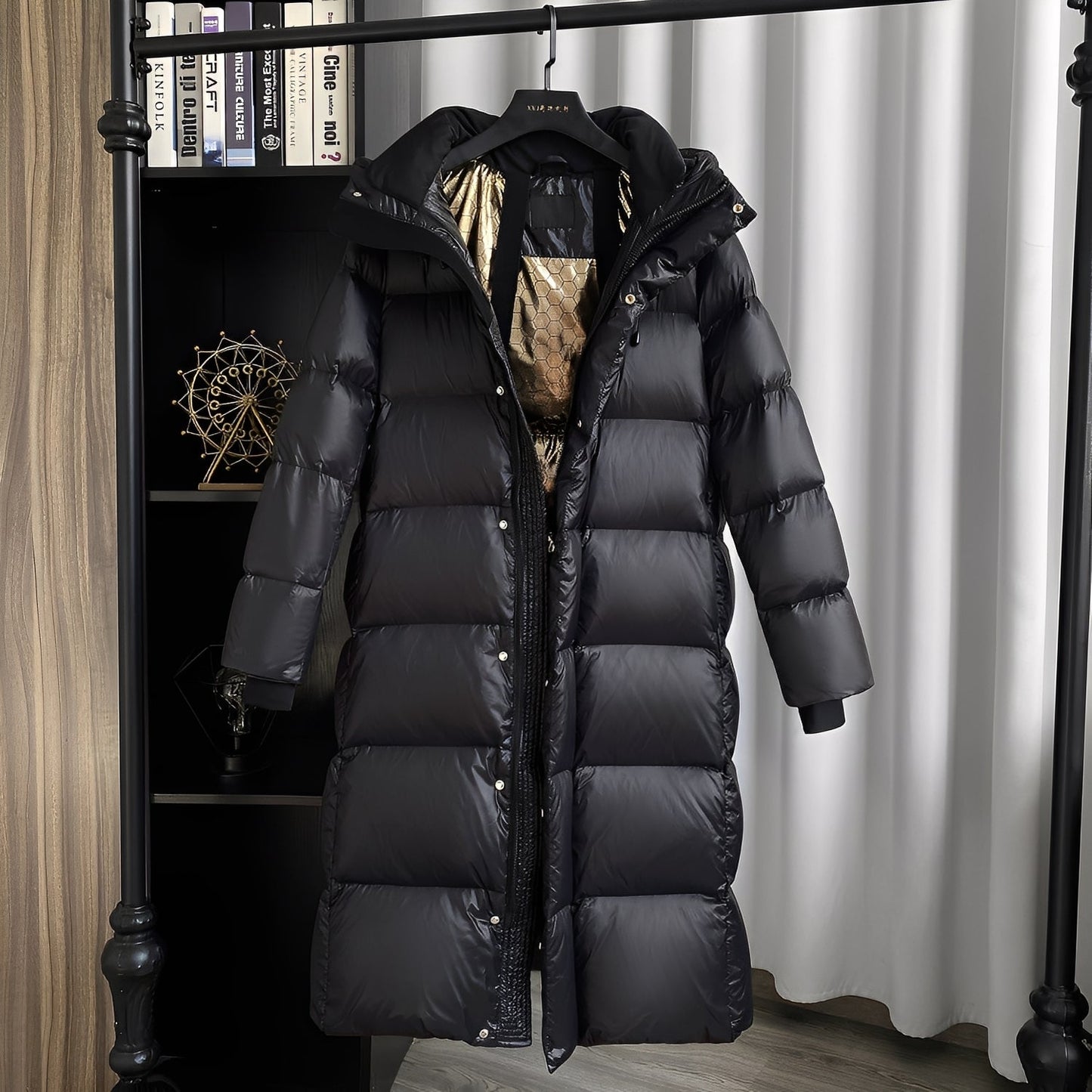 Mildred - Γυναικεία μακριά ζακέτα με πούπουλα για κάθε μέρα